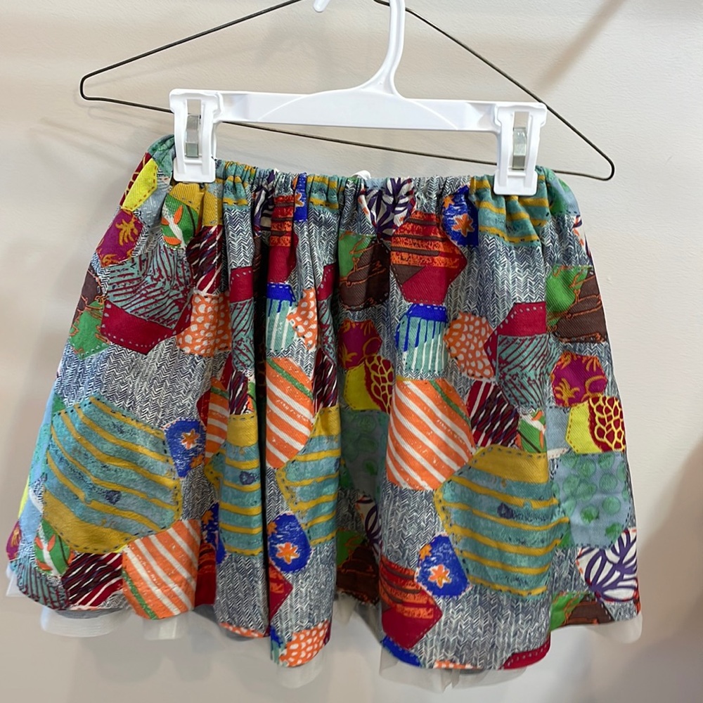 Anthropologie for kids- beautiful multicolored, multi tiered, girls skirt size 6
